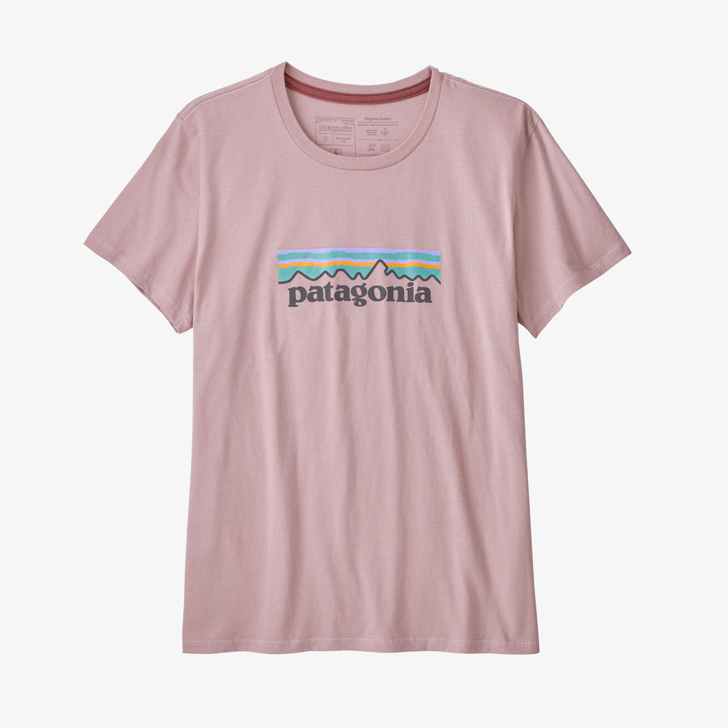 Patagonia Women's Pastel P-6 Logo Organic Cotton Crew T-Shirt donna manica corta Fuzzy Mauve rosa