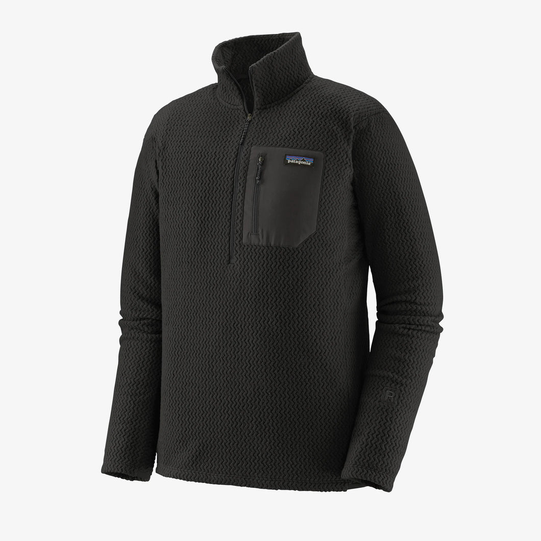 Patagonia Men's R1® Air Zip-Neck Fleece Uomo mezza zip Black nero