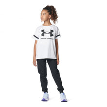 Carica l&#39;immagine nel visualizzatore di Gallery, Under Armour Girls&#39; Standard Sport Woven Pants, Black (001)/Black, Youth Large
