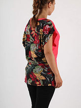 Carica l&#39;immagine nel visualizzatore di Gallery, Franklin and Marshall T-Shirt Donna Floreale con Taschino Geranium Taglia M
