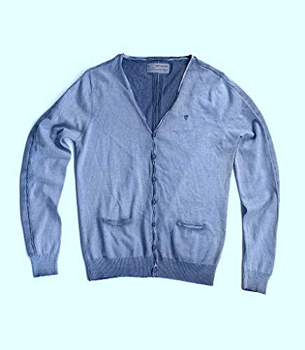 Fifty Four Jersey Jobin C697 Cardigan Maglia Aperta Leggera Elasticizzata Uomo Blu Lavata