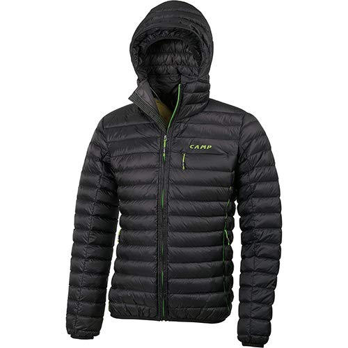 C C.A.M.P. Camp ED Protection Jacket Men's - Giacca Piumino Uomo con Cappuccio Nero Grigio Antracite
