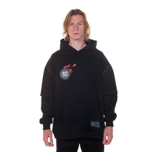 Carica l&#39;immagine nel visualizzatore di Gallery, Dolly Noire Autunno Hoodie Double Sleeves Over Felpa sw010-sl 01 Black - XS
