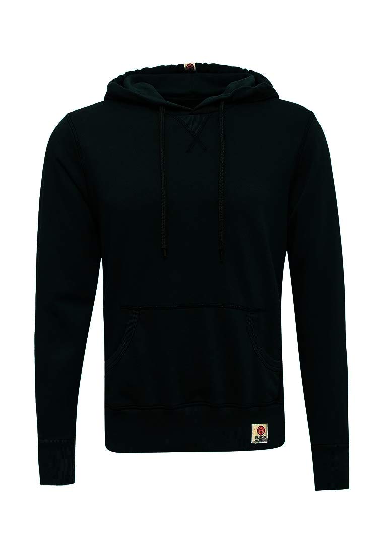 Franklin and Marshall Felpa Leggera Uomo con Cappuccio Total Black