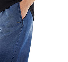 Carica l&#39;immagine nel visualizzatore di Gallery, FREDDY - Bermuda Fondo Ampio in Fibra Vegetale con Effetto Denim
