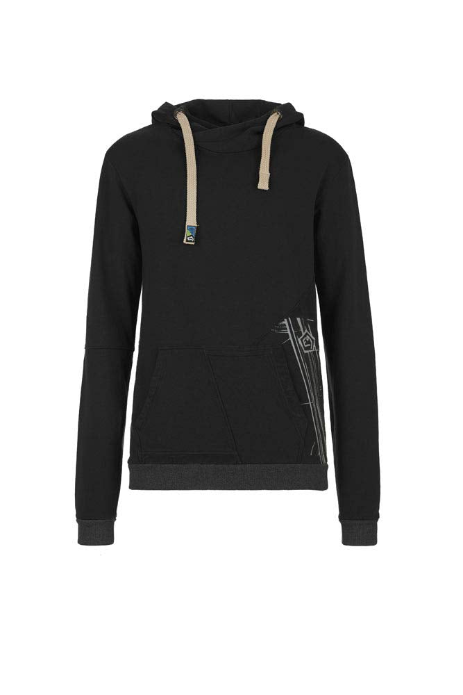 E9 Enove Neon Felpa Invernale Uomo con Cappuccio Black Nero