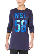 Carica l&#39;immagine nel visualizzatore di Gallery, North Sails OVERSIZE FIT BOATNECK T-SHIRT manica lunga Blu

