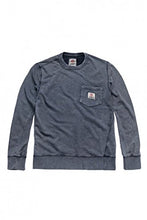 Carica l&#39;immagine nel visualizzatore di Gallery, Franklin and Marshall Fleece Fleece Round Neck Long Navy Felpa Girocollo e Taschino
