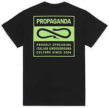 Carica l&#39;immagine nel visualizzatore di Gallery, Propaganda V T-Shirt Manica Corta Nera Black con Stampa Retro Verde
