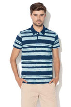 Carica l&#39;immagine nel visualizzatore di Gallery, Desigual Polo Hector Polo Uomo a Righe pennellate Base Blu
