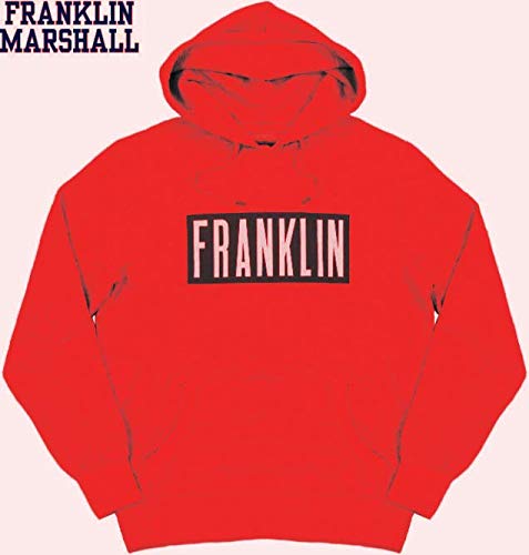 Franklin & Marshall Felpa Uomo con Cappuccio, garzata FLMF278XMW17 Patrol Red