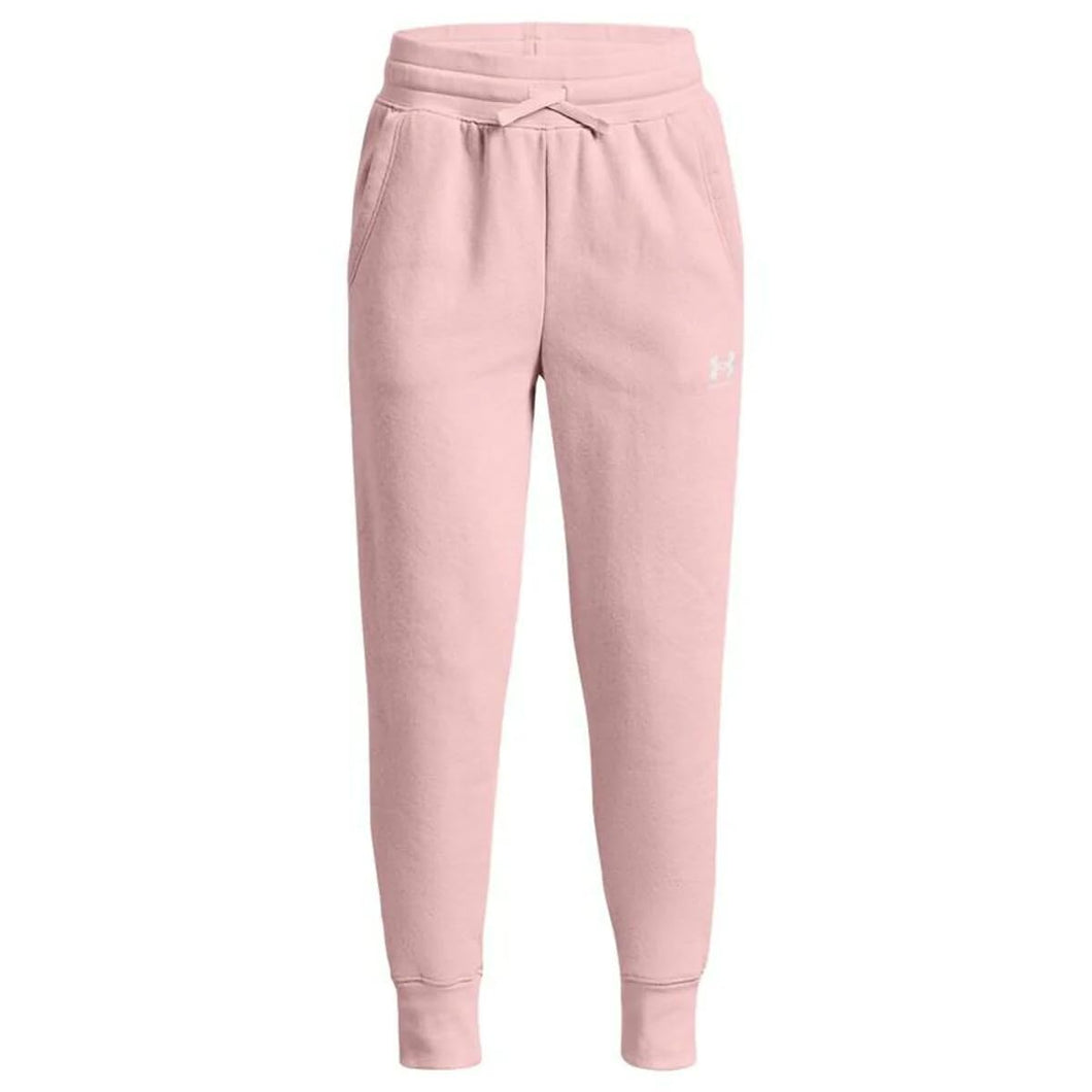 Under Armour Girls' UA Rival Fleece Em Joggers Pantaloni, Prime Pink, L Bambina