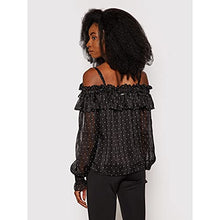 Carica l&#39;immagine nel visualizzatore di Gallery, Guess LS Mirella Top W1YH0S WE0R0 Dots Mania Black WHI
