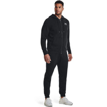 Carica l&#39;immagine nel visualizzatore di Gallery, Under Armour Felpa con Cappuccio da Uomo UA Essential in Pile con Zip Intera Top, Nero
