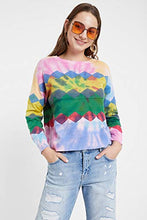 Carica l&#39;immagine nel visualizzatore di Gallery, Desigual JERS Amritsar Maglia fine Effetto stinto con Rombi
