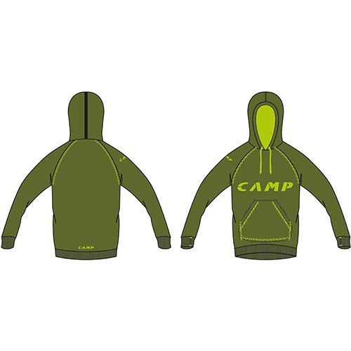 CAMP Felpa Felpa Uomo Chiusa con Cappuccio Verde
