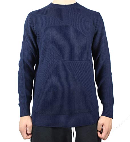NORTH SAILS Uomo Maglione Intarsia Lana/Cotone Silhouette Classica con Bordi a Costine e Girocollo