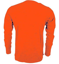 Carica l&#39;immagine nel visualizzatore di Gallery, Franklin &amp; Marshall Maglietta in Cotone Leggera Manica Lunga Girocollo Flame Orange Arancione

