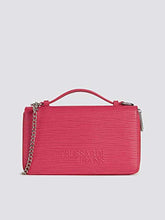 Carica l&#39;immagine nel visualizzatore di Gallery, Trussardi Jeans Melly Travel Large in Similpelle con Manico e Catena Fuchsia
