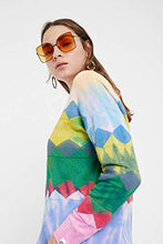 Carica l&#39;immagine nel visualizzatore di Gallery, Desigual JERS Amritsar Maglia fine Effetto stinto con Rombi
