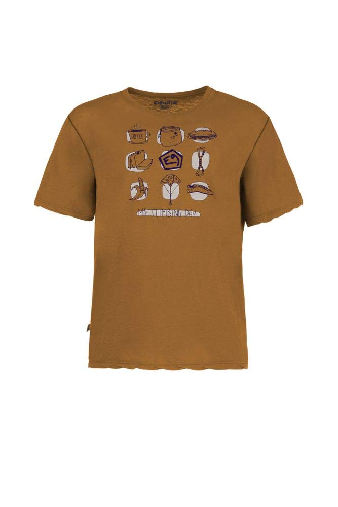 E9 Enove - My Day - T-Shirt Uomo Manica Corta con Stampa Mustard