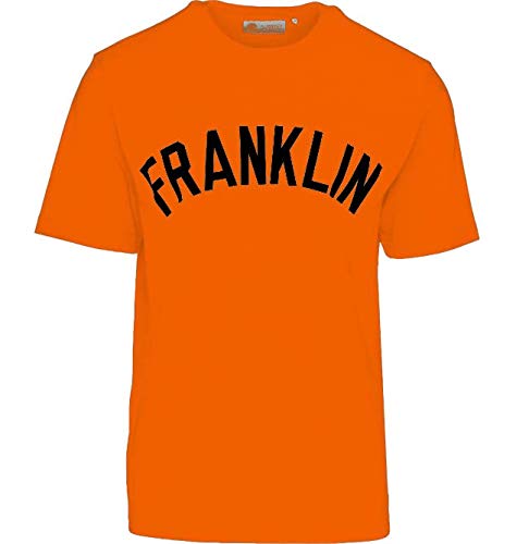 Franklin and Marshall T-Shirt Jersey Uomo in Flame Orange Arancione