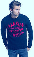 Carica l&#39;immagine nel visualizzatore di Gallery, Franklin and Marshall Knitwear Wool Knmr156w13 Maglia Maglioncino in Lana Girocollo Blu Navy

