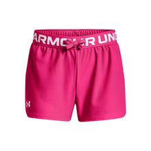 Carica l&#39;immagine nel visualizzatore di Gallery, Under Armour Girls&#39; Play Up Solid Shorts , Electro Pink (695)/White , Youth X-Large
