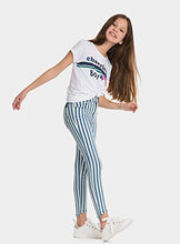 Carica l&#39;immagine nel visualizzatore di Gallery, Tiffosi Emma_86 10027012 Jeans Pantalone Elasticizzato da Bambina a Righe Blu e Bianco
