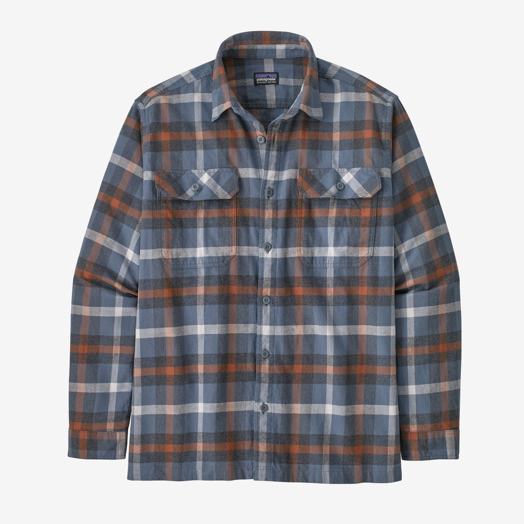 Patagonia Men's Long-Sleeved Organic Cotton Midweight Fjord Flannel Shirt Camicia pesante uomo Plume Grey