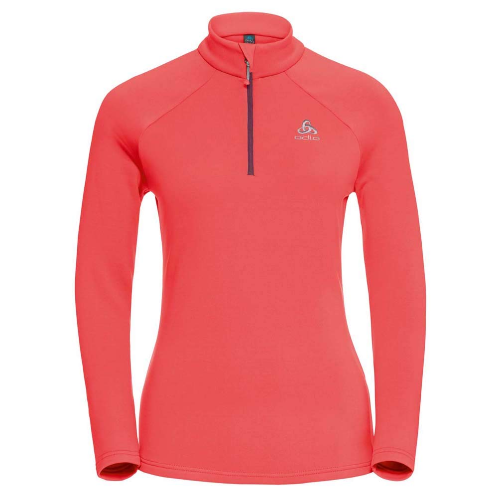 Odlo Midlayer 1/2 Zip Snowbird, Colletto Arrotolabile M.RV LG.Arm da Donna