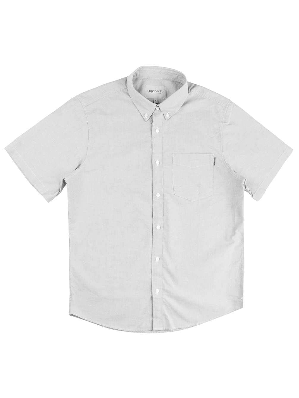 CARHARTT WIP Button Down Pocket Short Sleeve Shirt Shiver Camicia Uomo Manica Corta