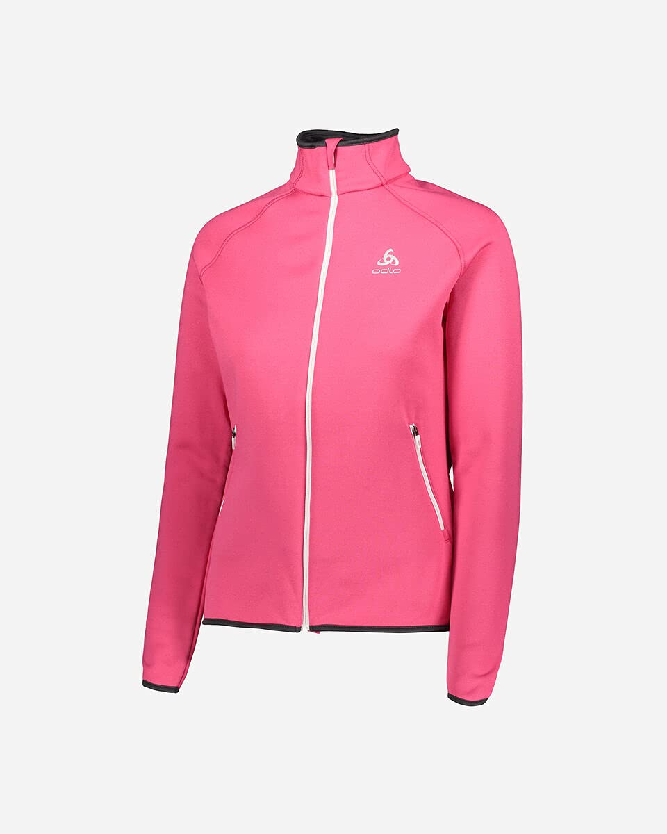 Odlo Ceramiwarm Fleece Pile Donna Zip Intera Senza Cappuccio Rosa
