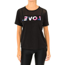 Carica l&#39;immagine nel visualizzatore di Gallery, Abasic Desigual Maglietta t-Shirt Donna Biologica Love con trasparenza - Black
