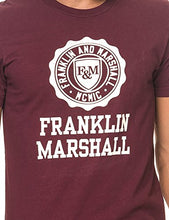 Carica l&#39;immagine nel visualizzatore di Gallery, Franklin &amp; Marshall t-shirt jersey logo vintage bordeaux

