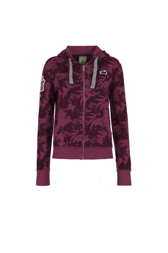 E9 Enove Zeb Felpa Donna con Zip e Cappuccio Magenta