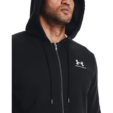 Carica l&#39;immagine nel visualizzatore di Gallery, Under Armour Felpa con Cappuccio da Uomo UA Essential in Pile con Zip Intera Top, Nero

