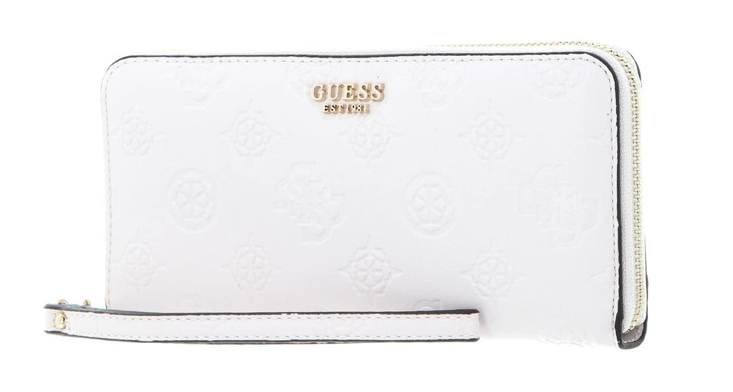 GUESS Galeria SLG Large Zip Around Wallet Cream