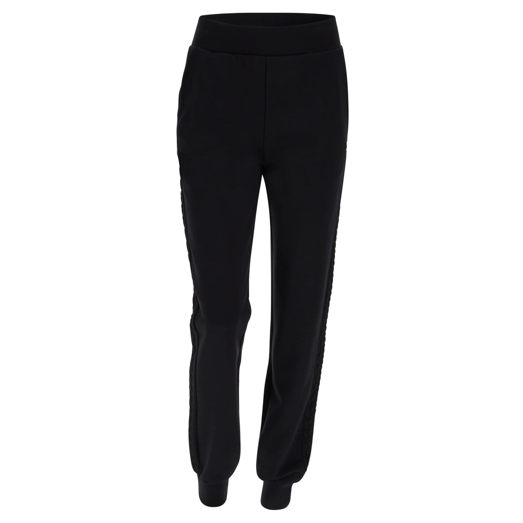 FREDDY - Pantaloni in Felpa Bonded con Bande Laterali Effetto Maglia