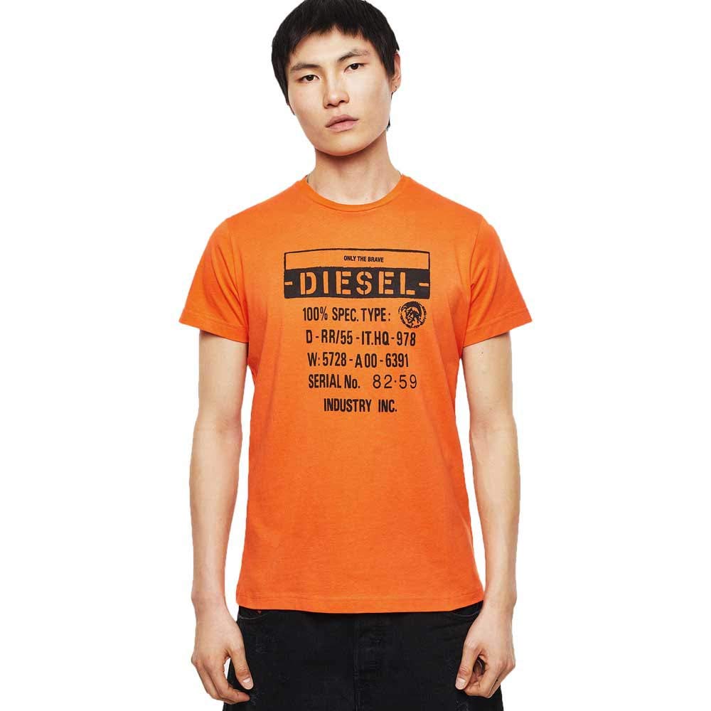 Diesel Diego S1 T-Shirt Logo Uomo in Cotone Orange (XXL)