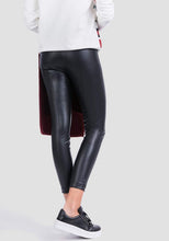 Carica l&#39;immagine nel visualizzatore di Gallery, Tiffosi Womens Faux Leather Leggings, Black Leggings in Ecopelle Nero
