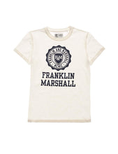 Carica l&#39;immagine nel visualizzatore di Gallery, Franklin and Marshall T-Shirt Donna Logo Old White Bianca
