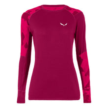 Carica l&#39;immagine nel visualizzatore di Gallery, SALEWA Cristallo Warm Amr W L/S Tee. Maglietta a Maniche Lunghe Donna
