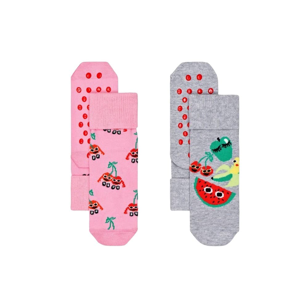 Happy Socks 2-Pack Kids Fruit Mix Anti Slip Calze Bambini KFRM19 3000