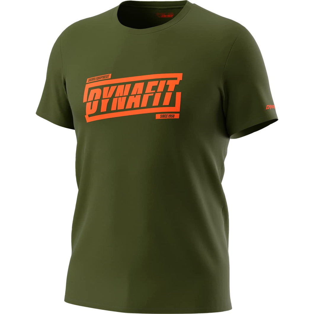 DYNAFIT Graphic Co M S/S Tee Camicia, Inverno Moss/Tabloid, S Uomo