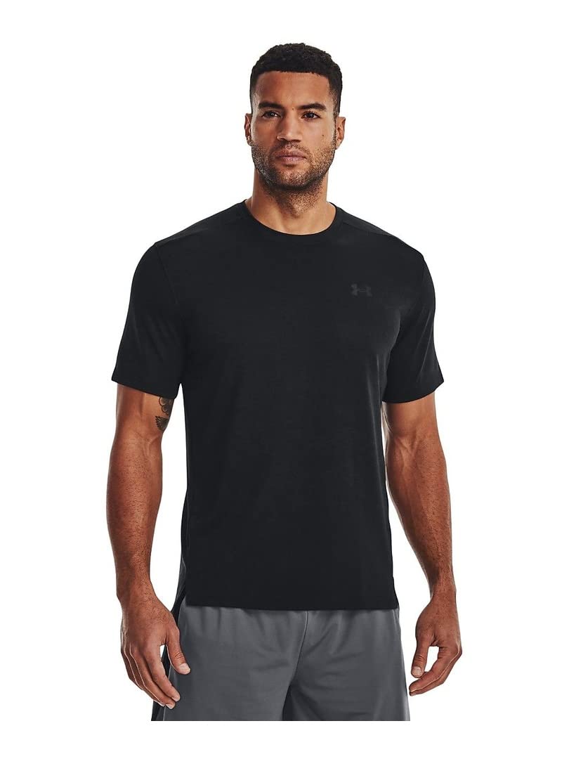 Under Armour UA Tech Vent Jacquard SS Maniche Corte, Nero, L Uomo