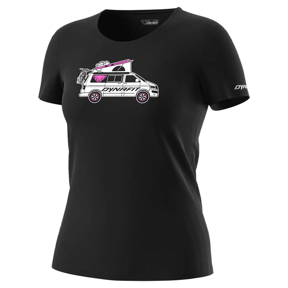 DYNAFIT Graphic Co W S/S Tee Maglietta, Black out/Dynavan, 40 Donna