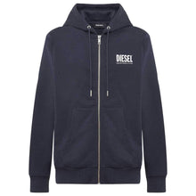 Carica l&#39;immagine nel visualizzatore di Gallery, Diesel 00SAV1S-GIRK-HOOD-ZIP-LOGO Felpa da Uomo Zip e Cappuccio Logo Dietro Blu (M)
