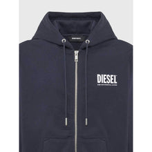 Carica l&#39;immagine nel visualizzatore di Gallery, Diesel 00SAV1S-GIRK-HOOD-ZIP-LOGO Felpa da Uomo Zip e Cappuccio Logo Dietro Blu (M)
