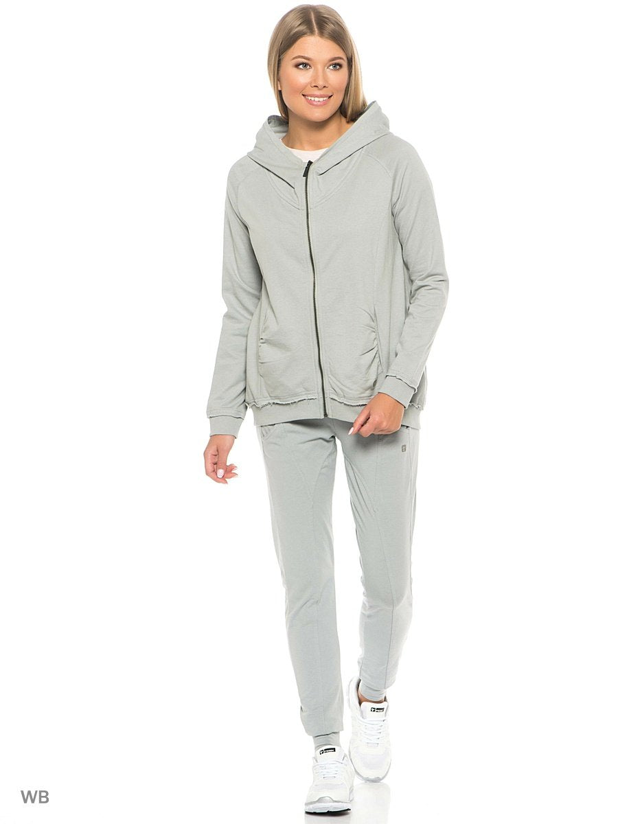 Freddy felpa donna con zip e cappuccio grigio flash7lf